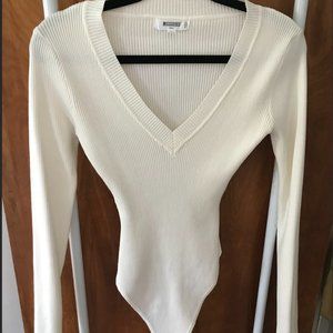 Asos Misguided Tall Knitted Ribbed Bodysuit